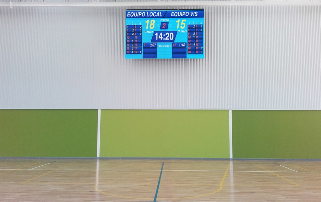 El polideportivo de O Grove ya tiene su MondoLEDs
