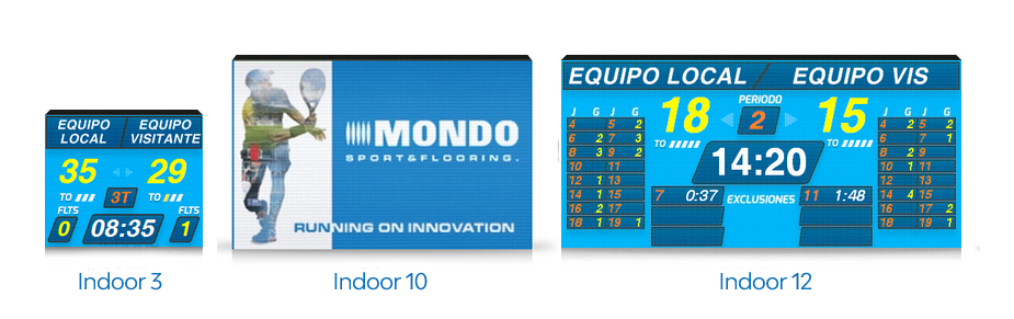Comprar Marcadores deportivos LED: pantallas P6 indoor de Mondo