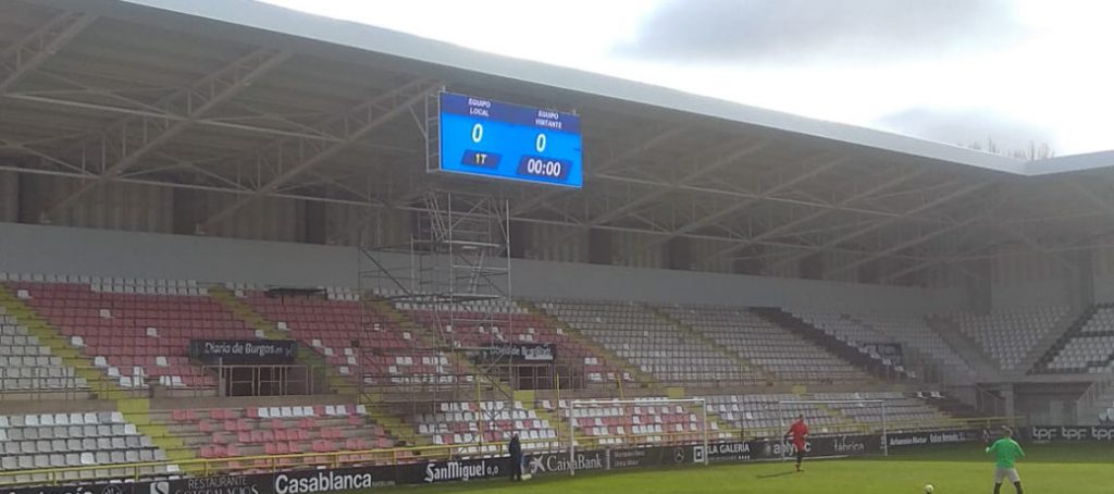 nuevas pantallas led mondo en los partidos de burgos
